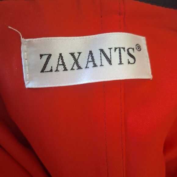 Whimsigoth Strapless Gown Corset Bridal Red & Black Lace Netting 20 / 22 - Picture 3 of 16